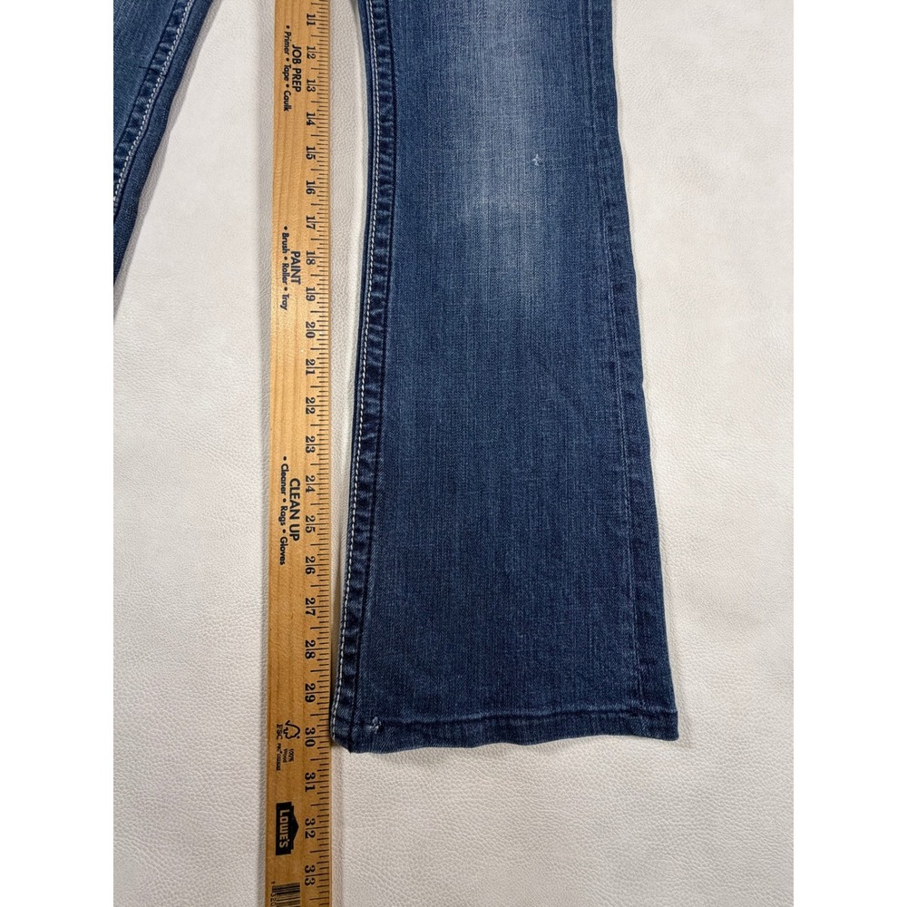 Miss Me JPS5152 Bootcut Jeans Medium Dark Wash Rhinestone Embellished Size 29 31 - Picture 6 of 13